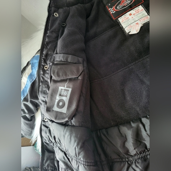 Kids Racing Winter Jacket - Blue and Black, Size 8 - Picture 6 of 6